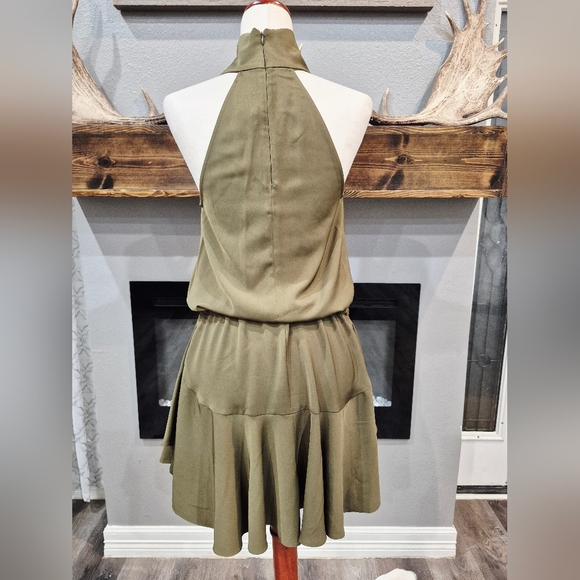 Shona Joy Dress Size 6, Core High Neck Olive Green - Picture 6 of 7